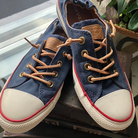Converse Shorelines Navy Blue with Rope Laces - Size 9 - Picture 1 of 4